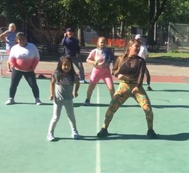 alexa dancing with people